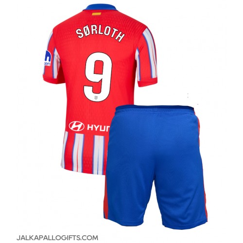 Atletico Madrid Alexander Sorloth #9 Koti Peliasu Lasten 2024-25 Lyhythihainen (+ Lyhyet housut)